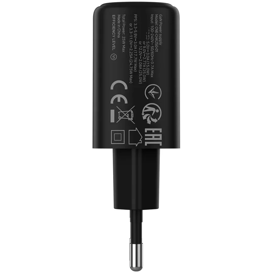 CANYON Адаптер живлення OnCharge 250 1*USB-C 1*USB Тип C, 25 Ват