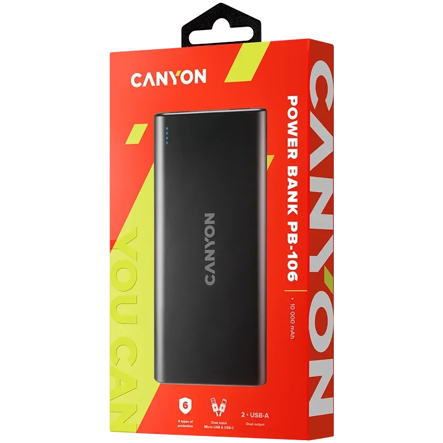 CANYON PB-106 Живлення - зарядний пристрій для батареї, Чорний
