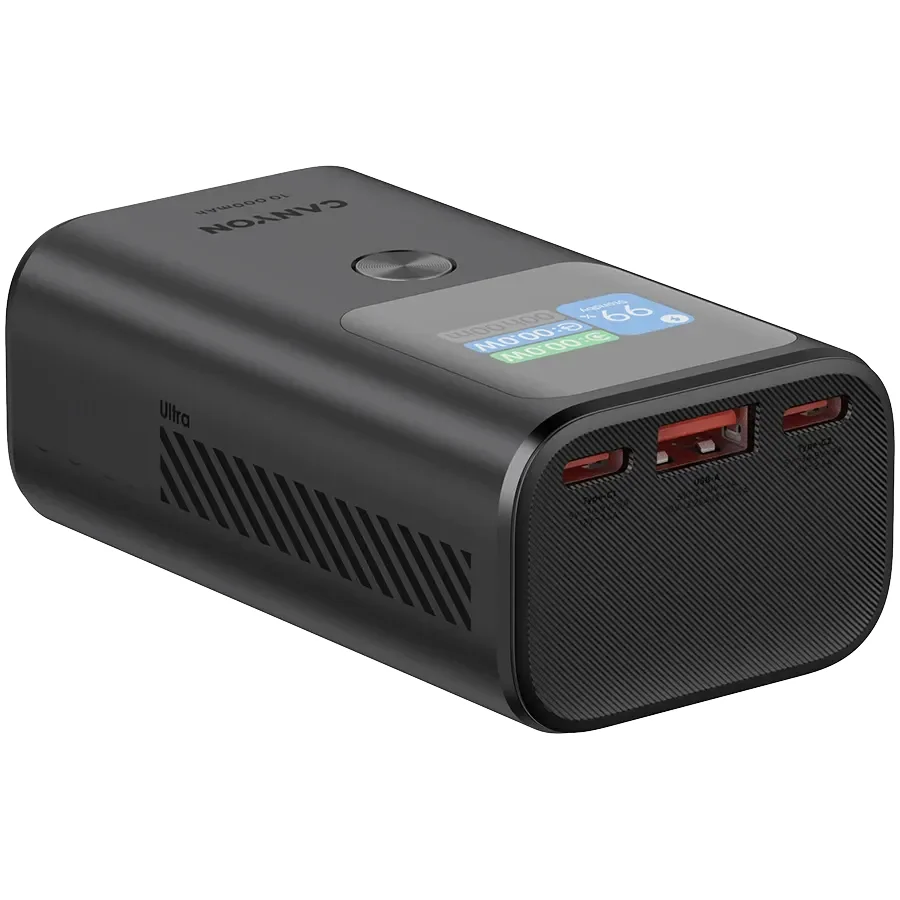 CANYON OnPower 130 Живлення - зарядний пристрій для батареї, Темно-сірий