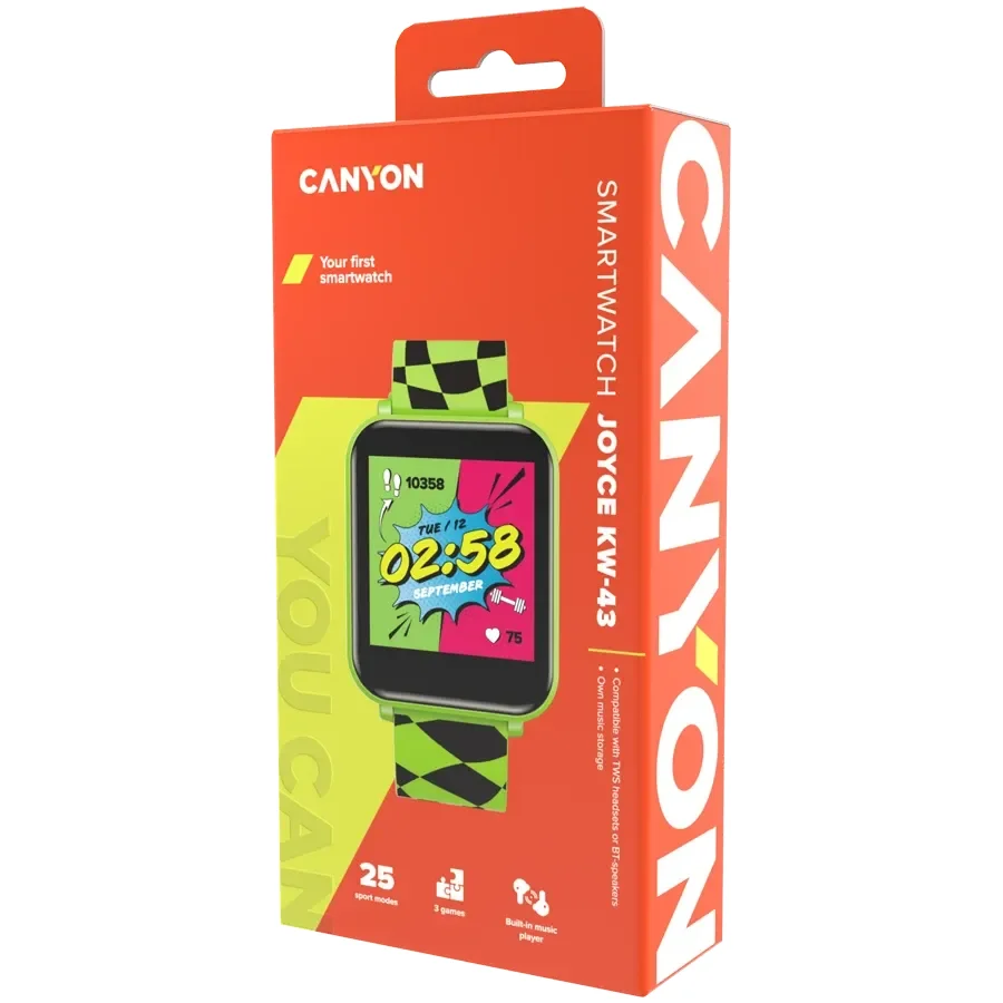 CANYON Joyce KW-43 (1.54-inch, 240x240, 128 МБ) Зелений