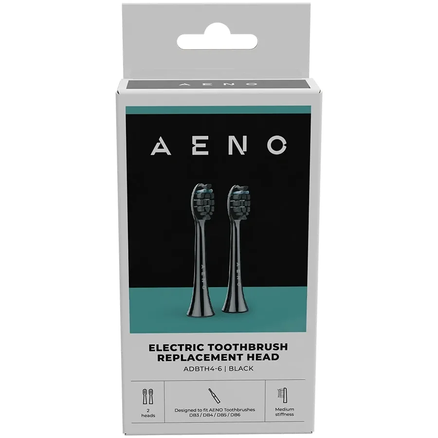 Насадка для зубної щітки AENO DB4/DB6 Black (ADBTH4-6)