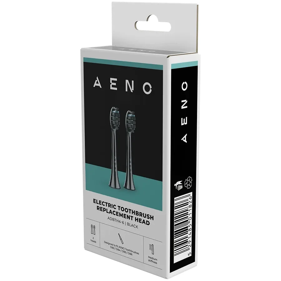 Насадка для зубної щітки AENO DB4/DB6 Black (ADBTH4-6)