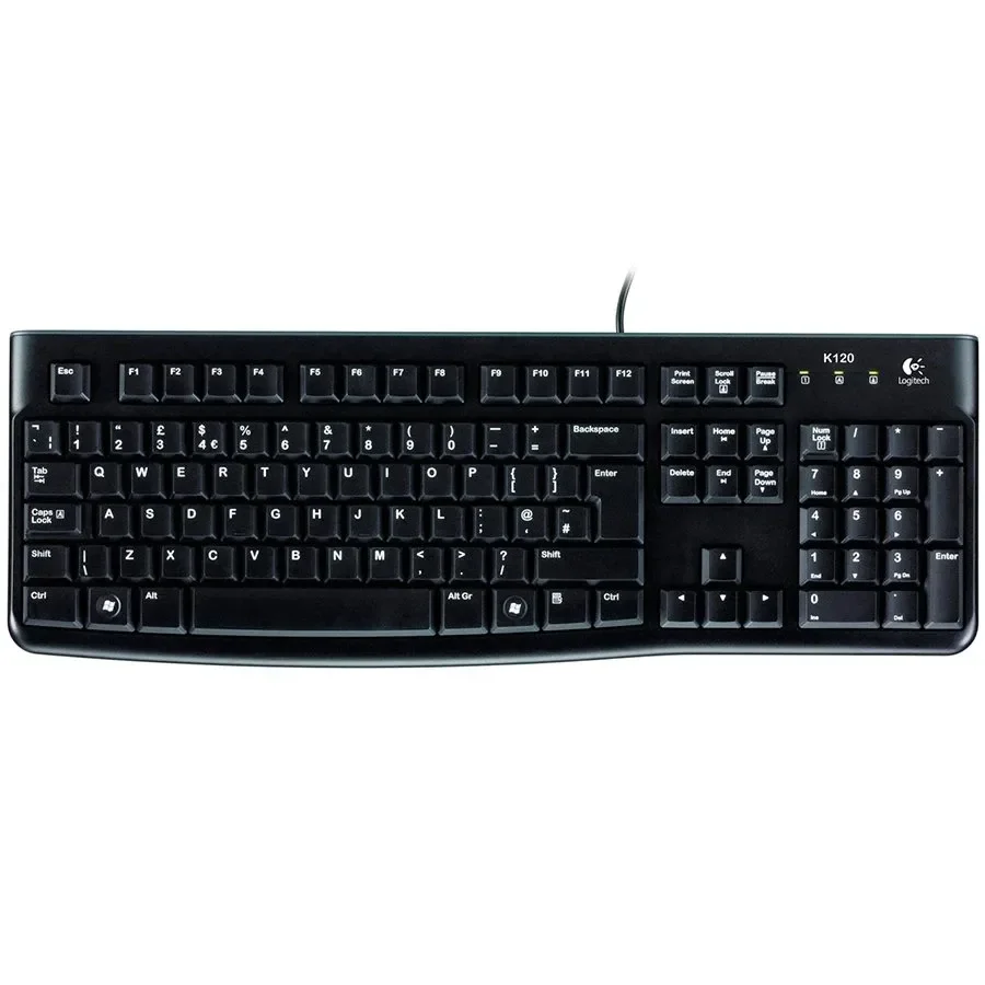 Клавіатура дротова LOGITECH K120 USB UKR OEM (920-002643)