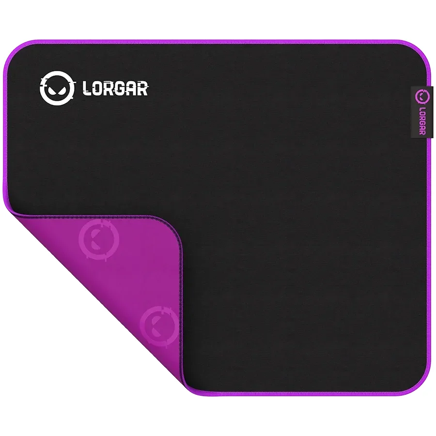LORGAR Multispandex mousepad з purple rubber, Чорний