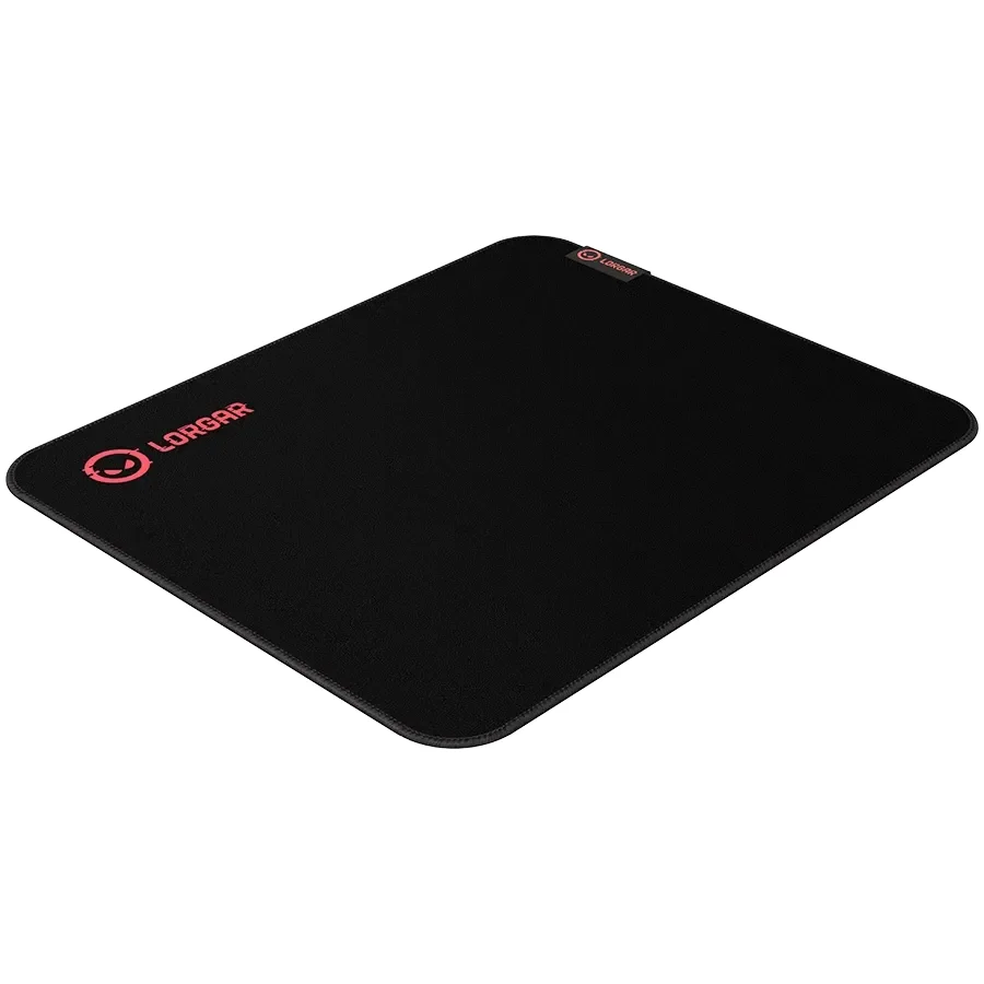 LORGAR Jacquard mousepad з red rubber, Чорний