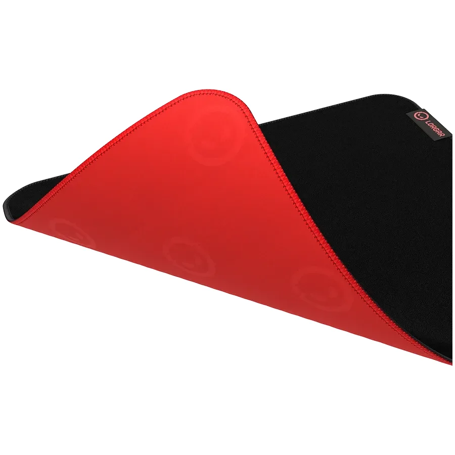 LORGAR Jacquard mousepad з red rubber, Чорний