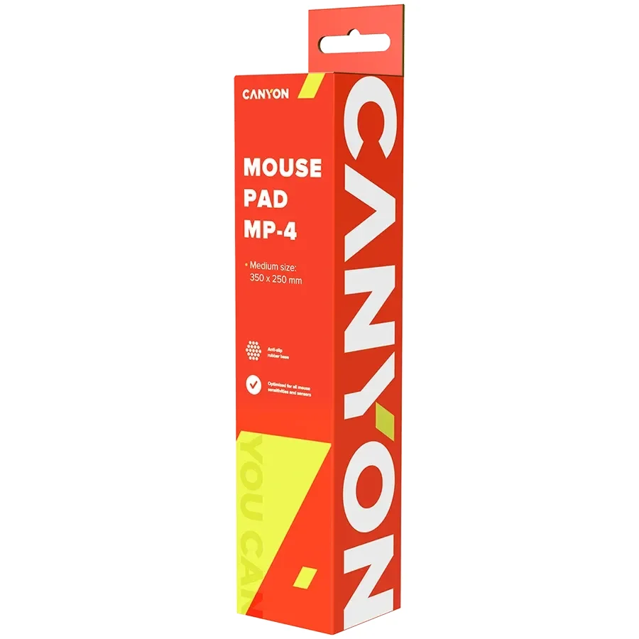 CANYON Mouse pad, Multipandex (non gaming), blister cardboard, Чорний
