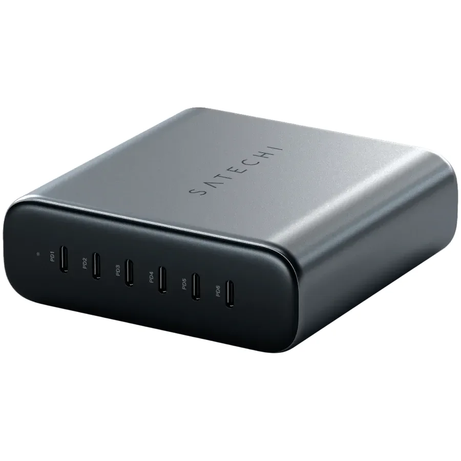 SATECHI Адаптер живлення 6*USB-C, 200 Ват