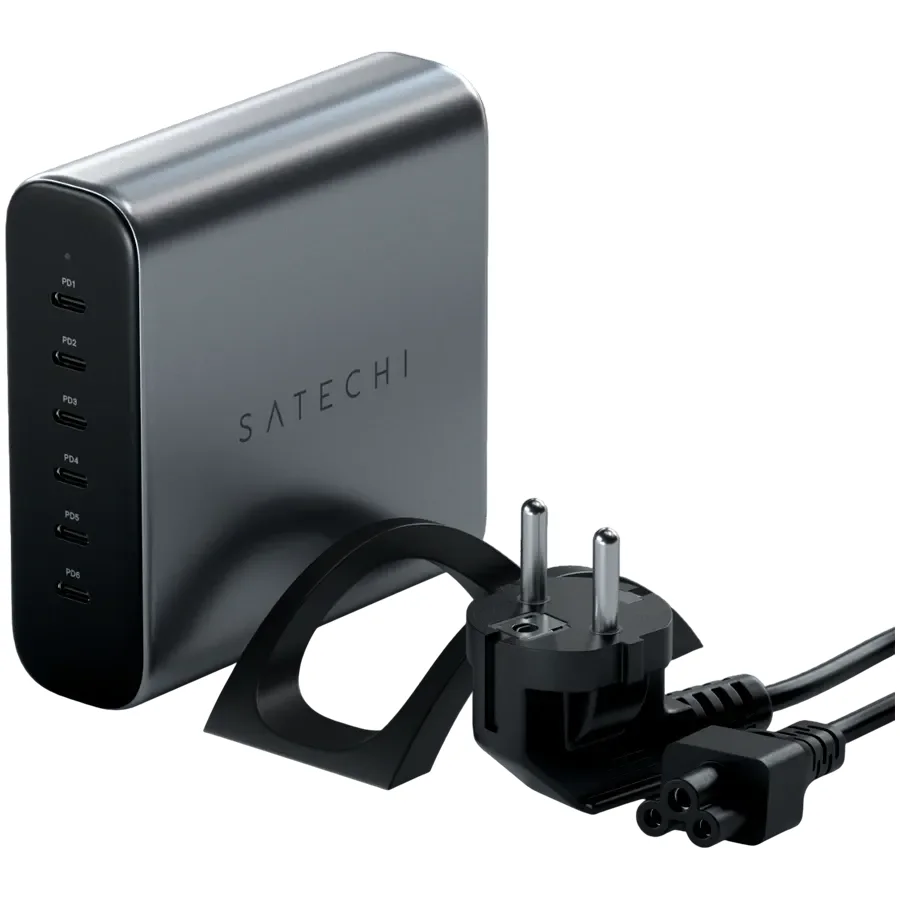 SATECHI Адаптер живлення 6*USB-C, 200 Ват