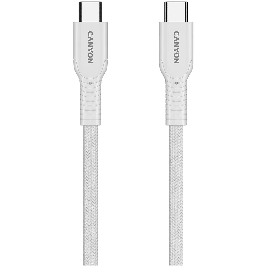 CANYON USB-C to USB-C Cable , Білий, 1м