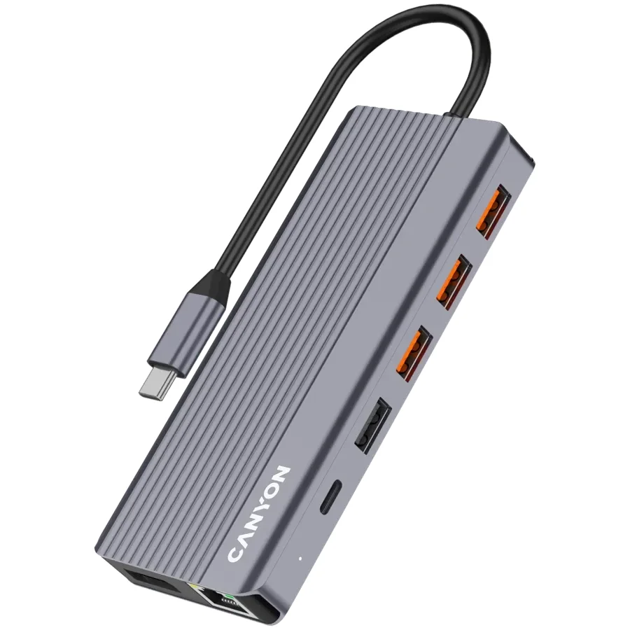 CANYON 13in1 USB C hub, Сірий