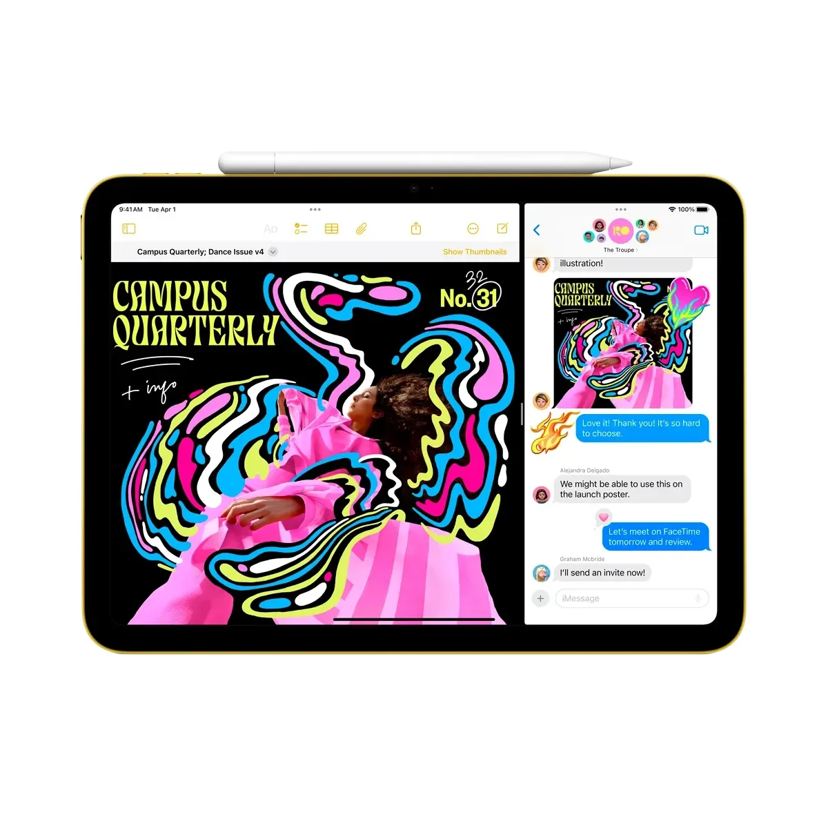 iPad A16, 512 ГБ Wi-Fi+5G 2025, Yellow