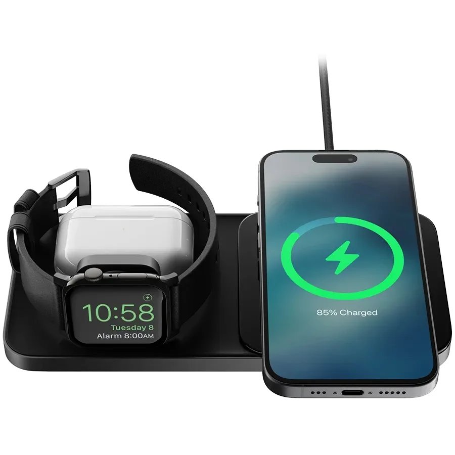 NOMAD Індукційний зарядний пристрій Base One Max Qi2 3-in-1, 15 Ват