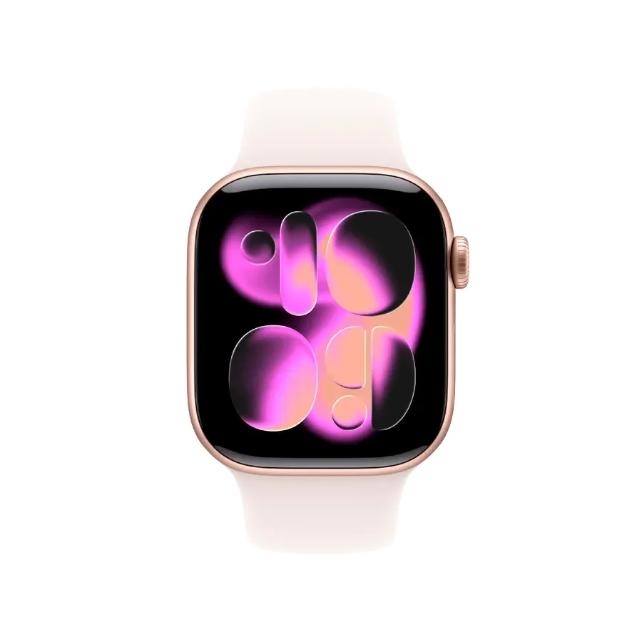 Apple Watch Series 11 GPS,  Light Blush Sport Band, M/L, 42mm, Rose Gold Aluminium