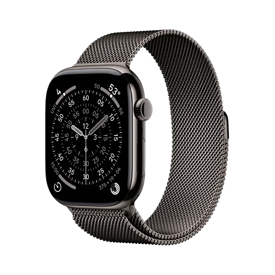 Apple Watch Series 11 GPS + Cellular,  Slate Milanese Loop, S/M, 46mm, Slate Titanium