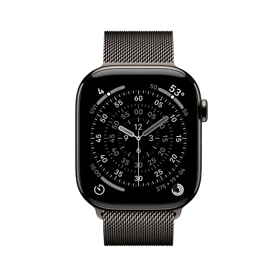 Apple Watch Series 11 GPS + Cellular,  Slate Milanese Loop, S/M, 46mm, Slate Titanium