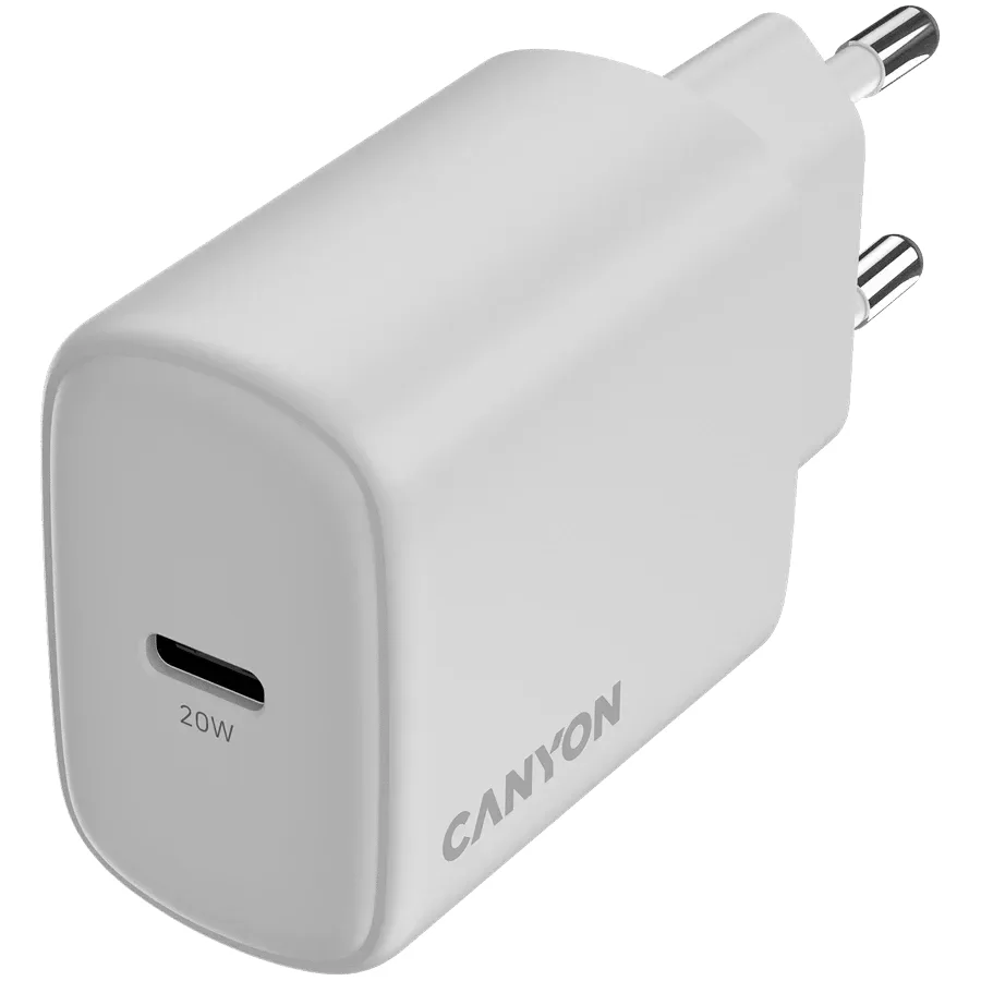 CANYON Адаптер живлення OnCharge 200 1*USB-C 1*USB Тип C, 20 Ват