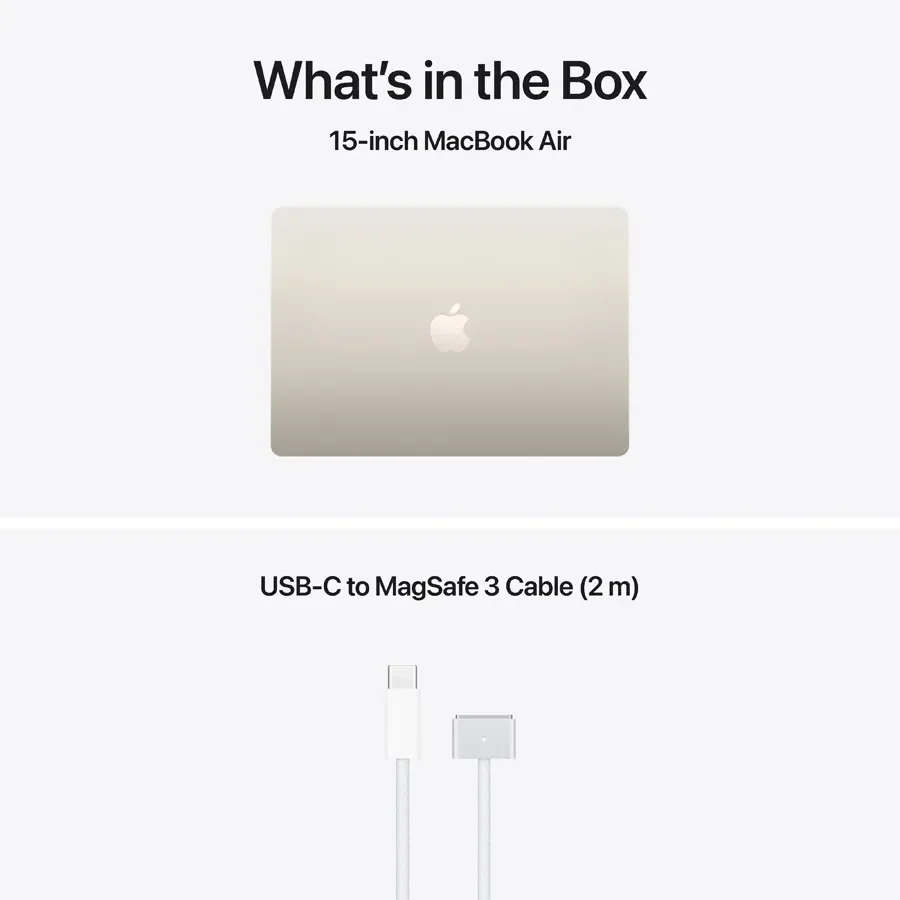 MacBook Air 15.3-inch  M5 (10C CPU/10C GPU), 16 ГБ, 1 ТБ, Сяюча зірка