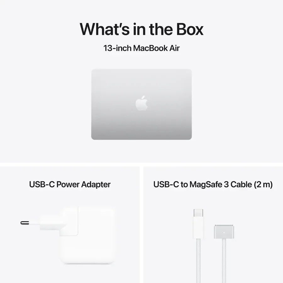 MacBook Air 13.6-inch  M5 (10C CPU/10C GPU), 24 ГБ, 1 ТБ, Сріблястий