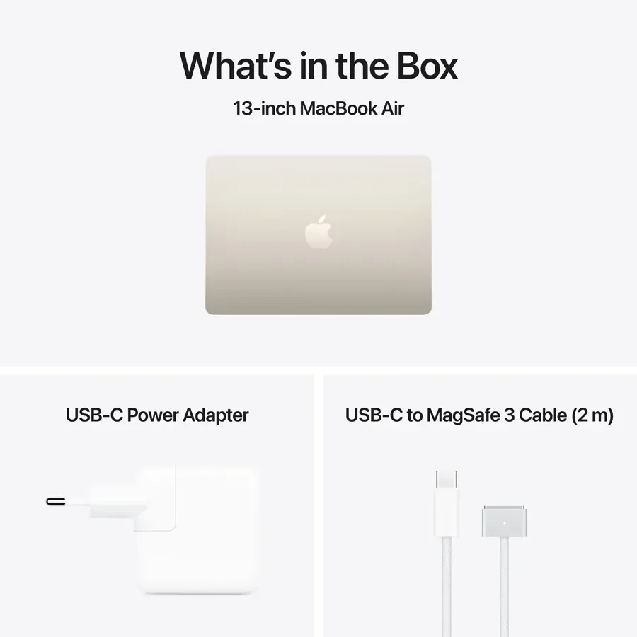 MacBook Air 13.6-inch  M5 (10C CPU/8C GPU), 16 ГБ, 512 ГБ, Сяюча зірка