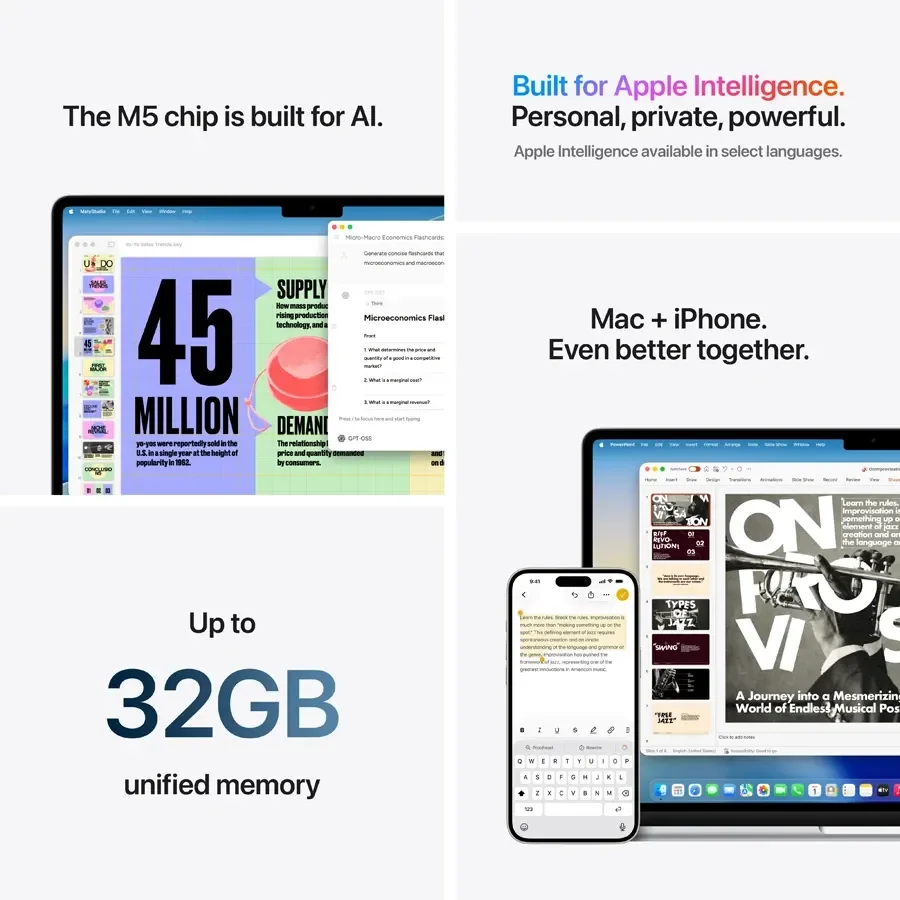 MacBook Air 15.3-inch  M5 (10C CPU/10C GPU), 16 ГБ, 512 ГБ, Сяюча зірка