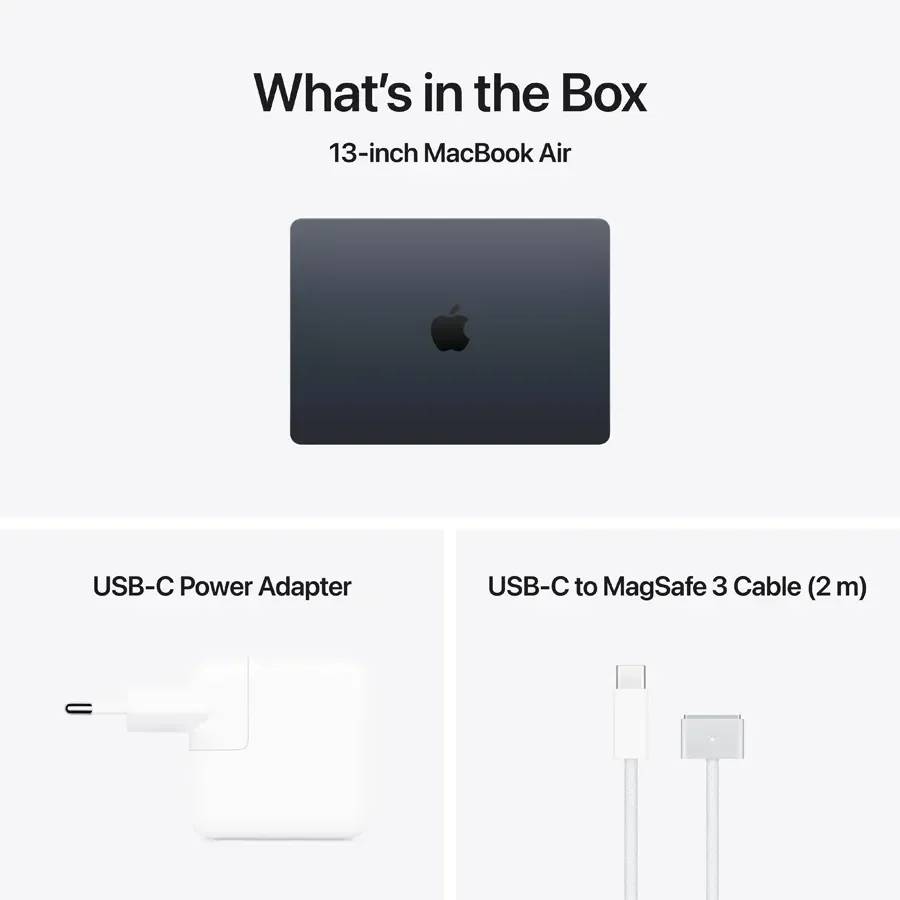 MacBook Air 13.6-inch  M5 (10C CPU/8C GPU), 16 ГБ, 512 ГБ, Темна ніч