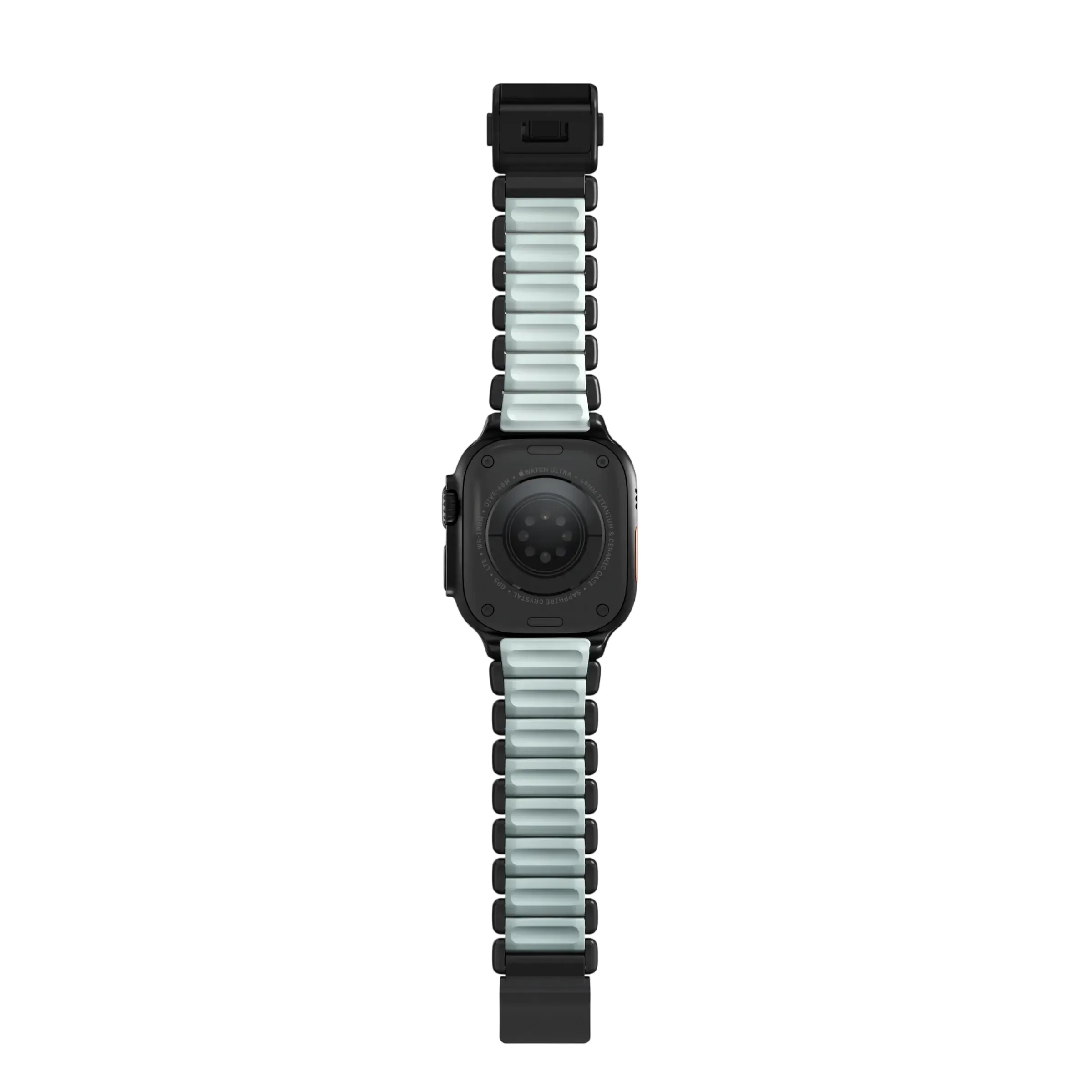 NOMAD Ремінець  for Apple Watch 44/45/46/49 mm, Black/Icy Blue Glow