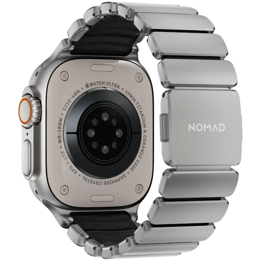 NOMAD Band Extension Stratos Band Natural Hardware/Black за Apple Watch 44 mmApple Watch 45 mmApple Watch 46 mmApple Watch 49 mm 46/49 mm