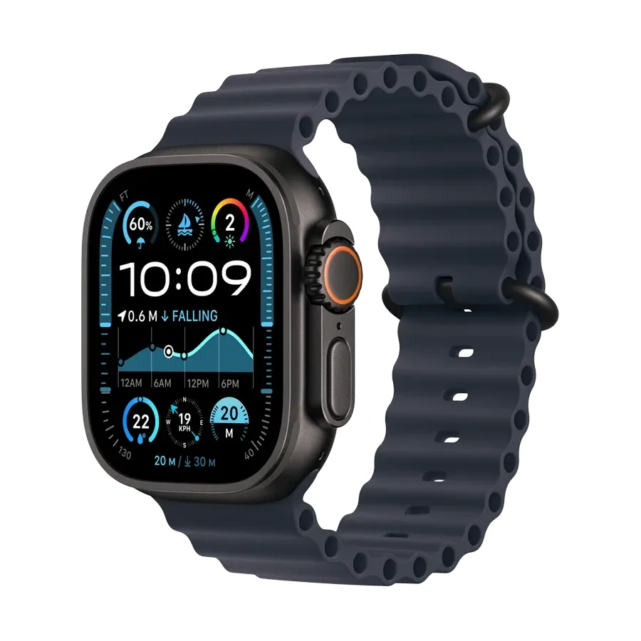 Apple 49mm Ocean Band - Black Titanium Finish Band Extension Ocean Band Темно-синій за Apple Watch 44 mmApple Watch 45 mmApple Watch 46 mmApple Watch 49 mm 44/45/46/49 mm