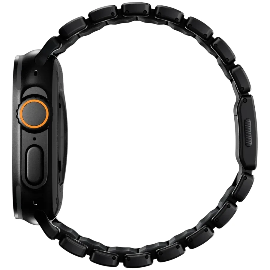 NOMAD Band Extension Stratos Band Black Hardware/Black за Apple Watch 44 mmApple Watch 45 mmApple Watch 46 mmApple Watch 49 mm 46/49 mm