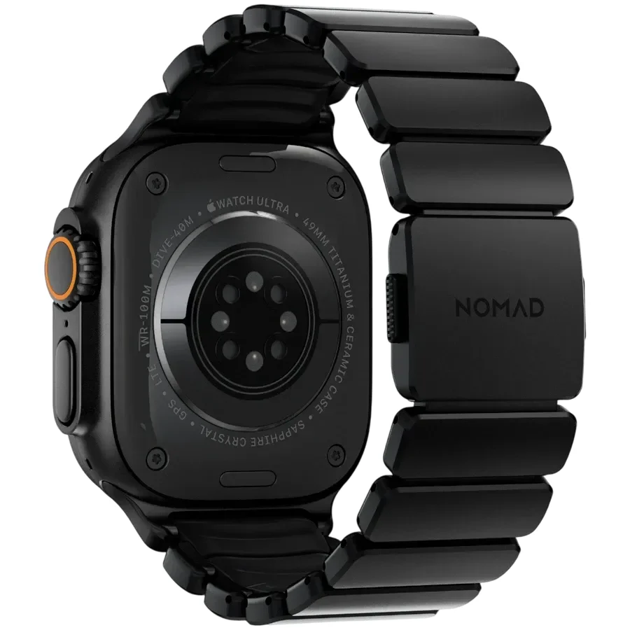 NOMAD Band Extension Stratos Band Black Hardware/Black за Apple Watch 44 mmApple Watch 45 mmApple Watch 46 mmApple Watch 49 mm 46/49 mm