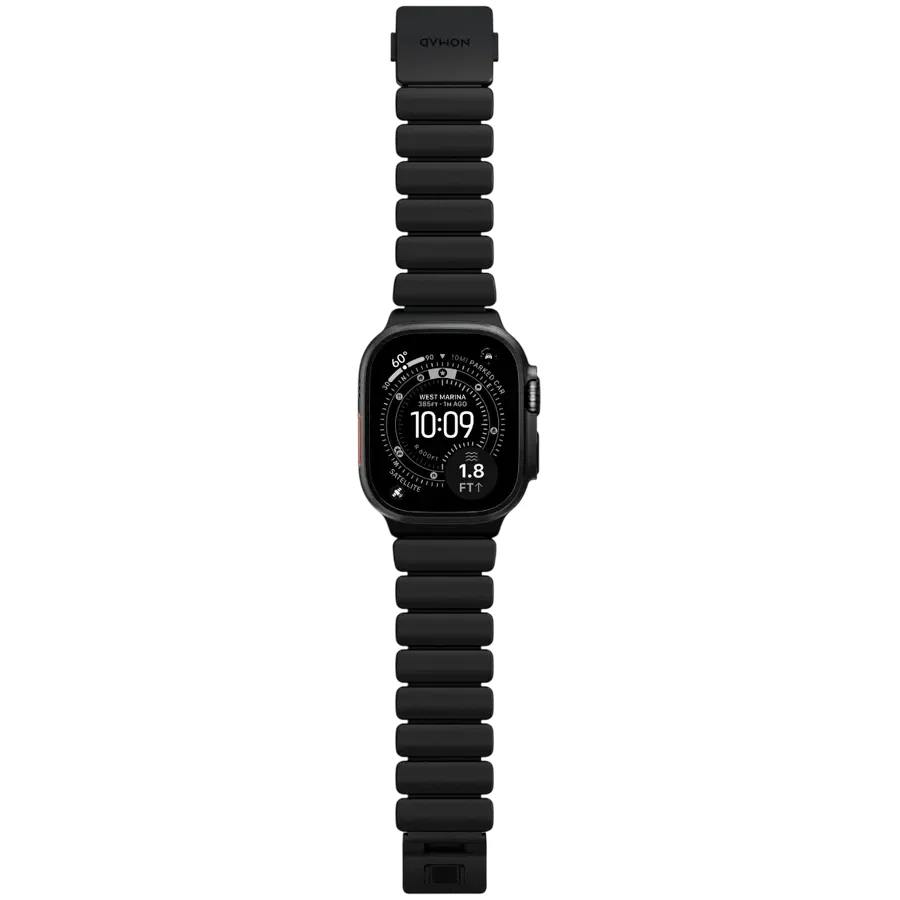 NOMAD Band Extension Stratos Band Black Hardware/Black за Apple Watch 44 mmApple Watch 45 mmApple Watch 46 mmApple Watch 49 mm 46/49 mm