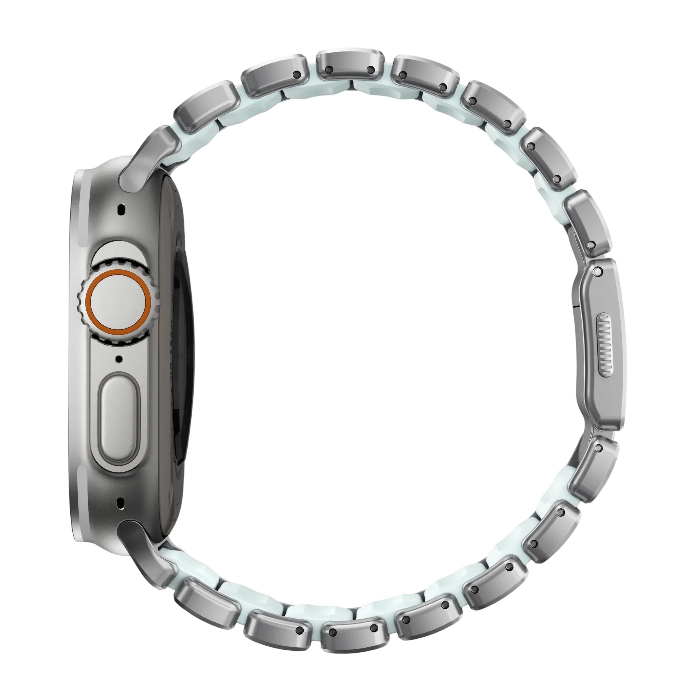 NOMAD Ремінець  for Apple Watch 44/45/46/49 mm, Natural/IcyBlueGlow
