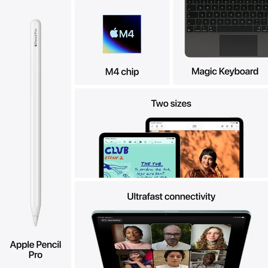 iPad Air 13 M4, 1 ТБ Wi-Fi 2026, Синій