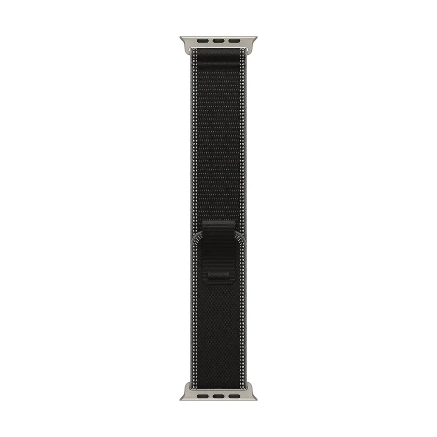 Apple 49mm Trail Loop - M/L Ремінець Trail Loop - Natural Titanium Finish Black/Charcoal за Apple Watch 44 mmApple Watch 45 mmApple Watch 46 mmApple Watch 49 mm 44/45/46/49 mm