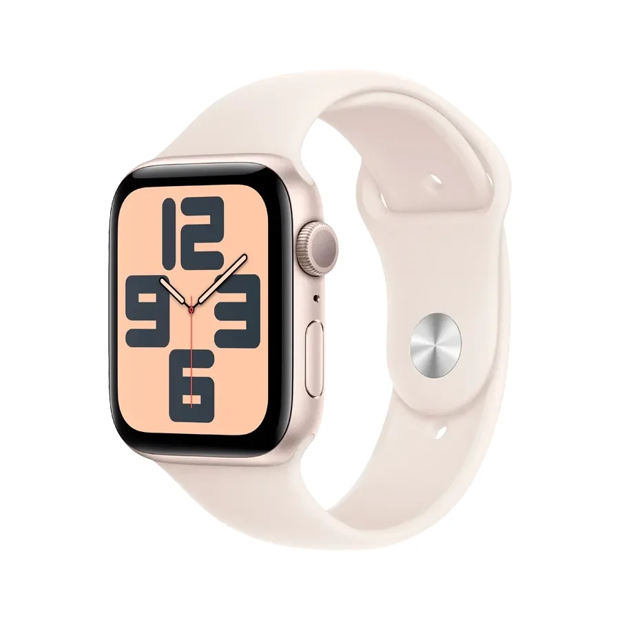 Apple Watch SE GPS Gen.2 (2024), Starlight Sport Band, S/M, 44mm, Starlight