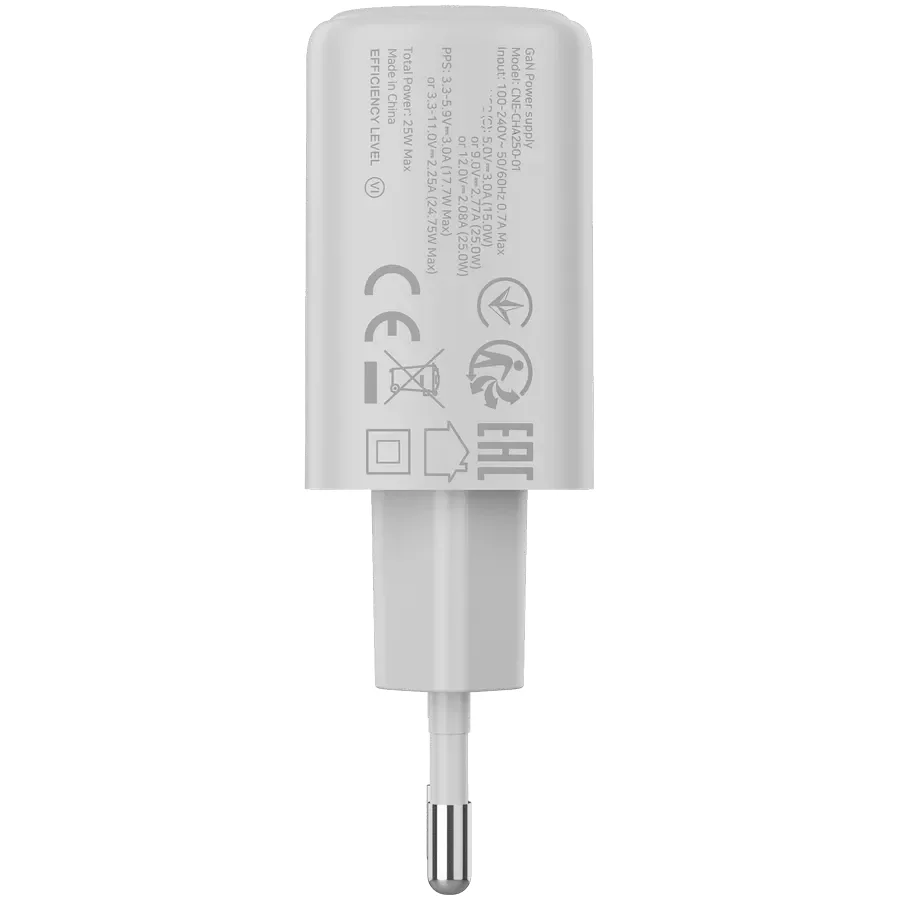 CANYON Адаптер живлення OnCharge 250 1*USB-C 1*USB Тип C, 25 Ват