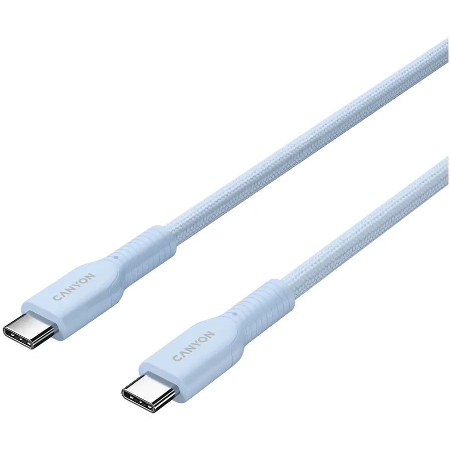 CANYON USB-C to USB-C Cable , Світло-блакитний, 1м