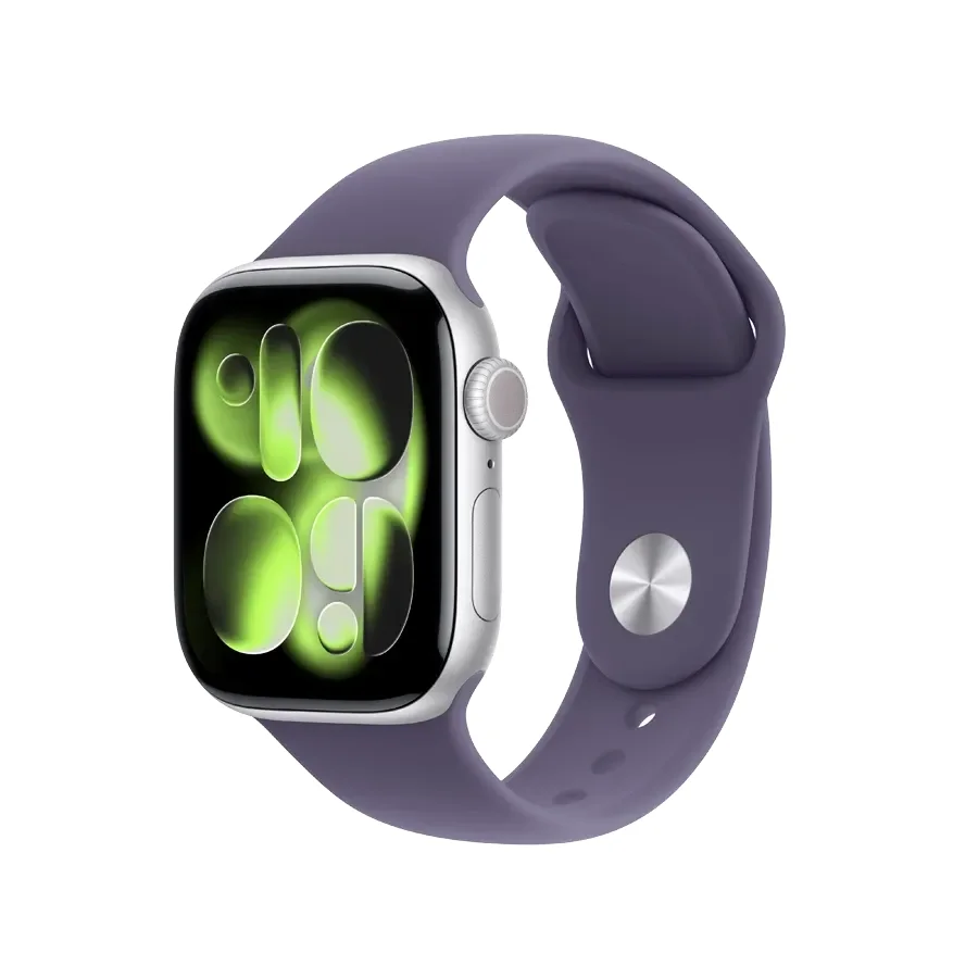 Apple Watch Series 11 GPS + Cellular,  Purple Fog Sport Band, S/M, 42mm, Silver Aluminium