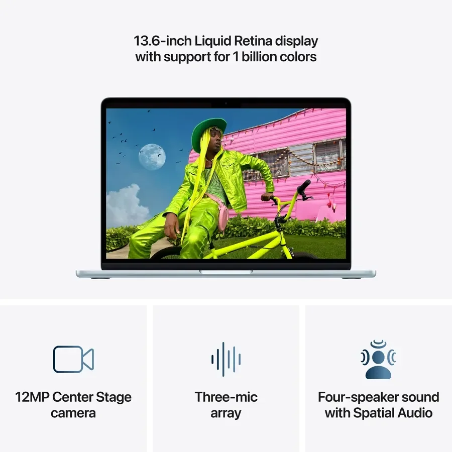 MacBook Air 13.6-inch  M5 (10C CPU/10C GPU), 24 ГБ, 1 ТБ, Небесно-блакитний