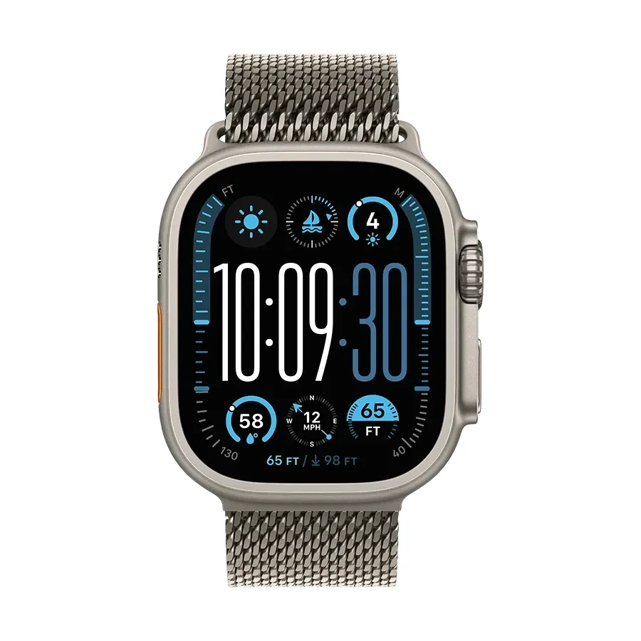 Apple 49mm Milanese Loop Ремінець Milanese Loop Natural Titanium за Apple Watch 44 mmApple Watch 45 mmApple Watch 46 mmApple Watch 49 mm 44/45/46/49 mm