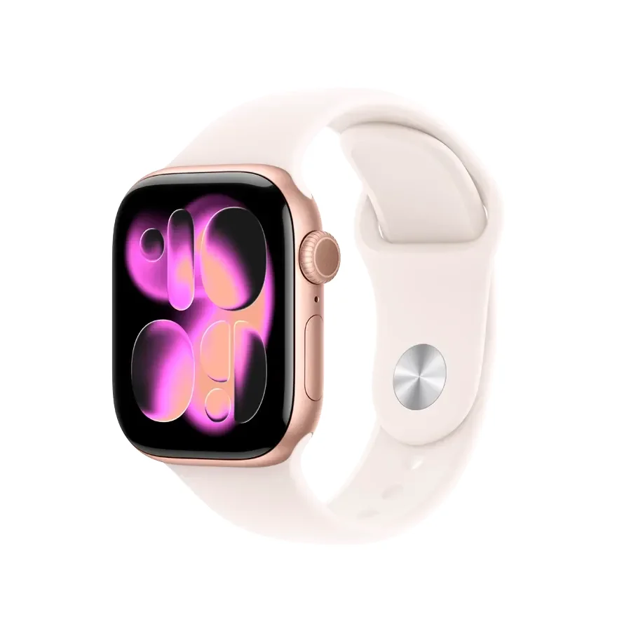Apple Watch Series 11 GPS + Cellular,  Light Blush Sport Band, M/L, 42mm, Rose Gold Aluminium