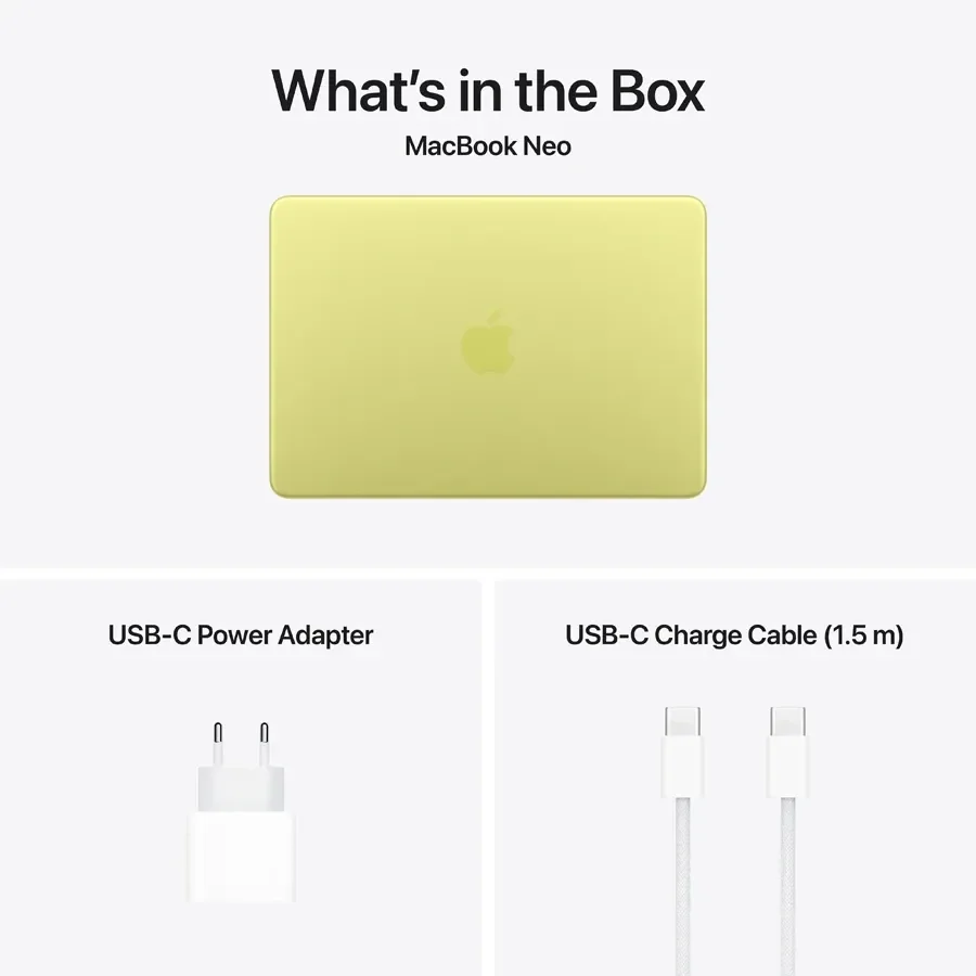 MacBook Neo 13-inch  A18 Pro (6C CPU/5C GPU), 8 ГБ, 512 ГБ, Citrus