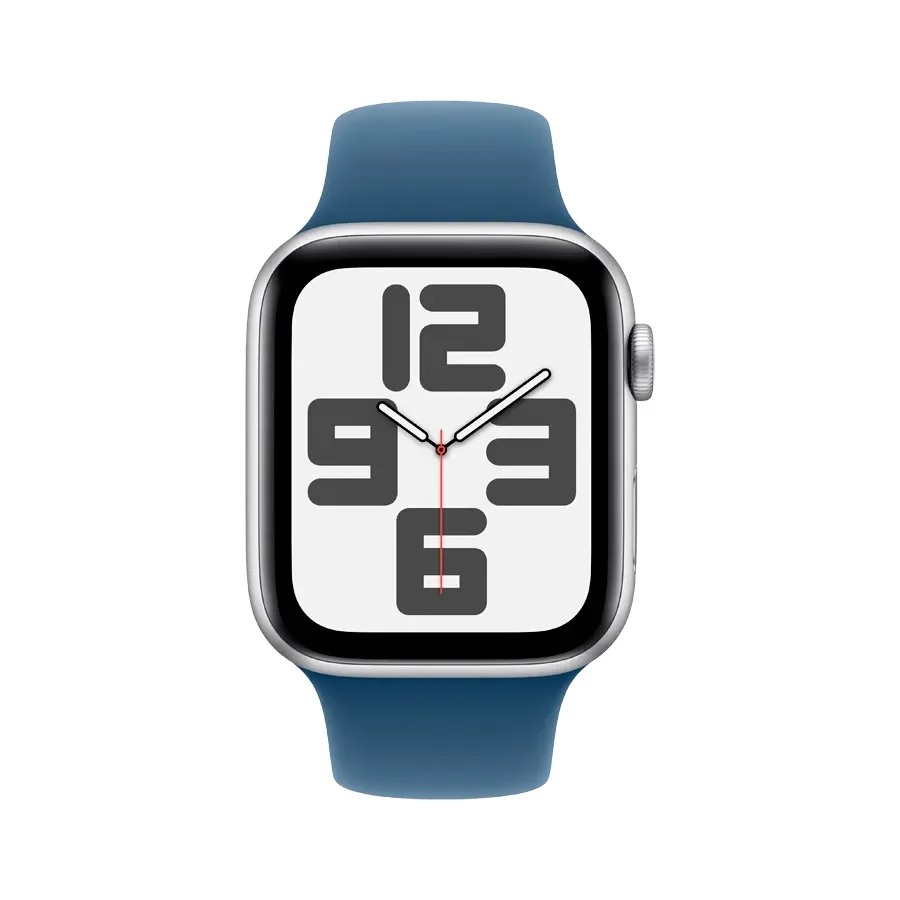 Apple Watch SE GPS Gen.2 (2024),  Denim Sport Band, S/M, 44mm, Silver