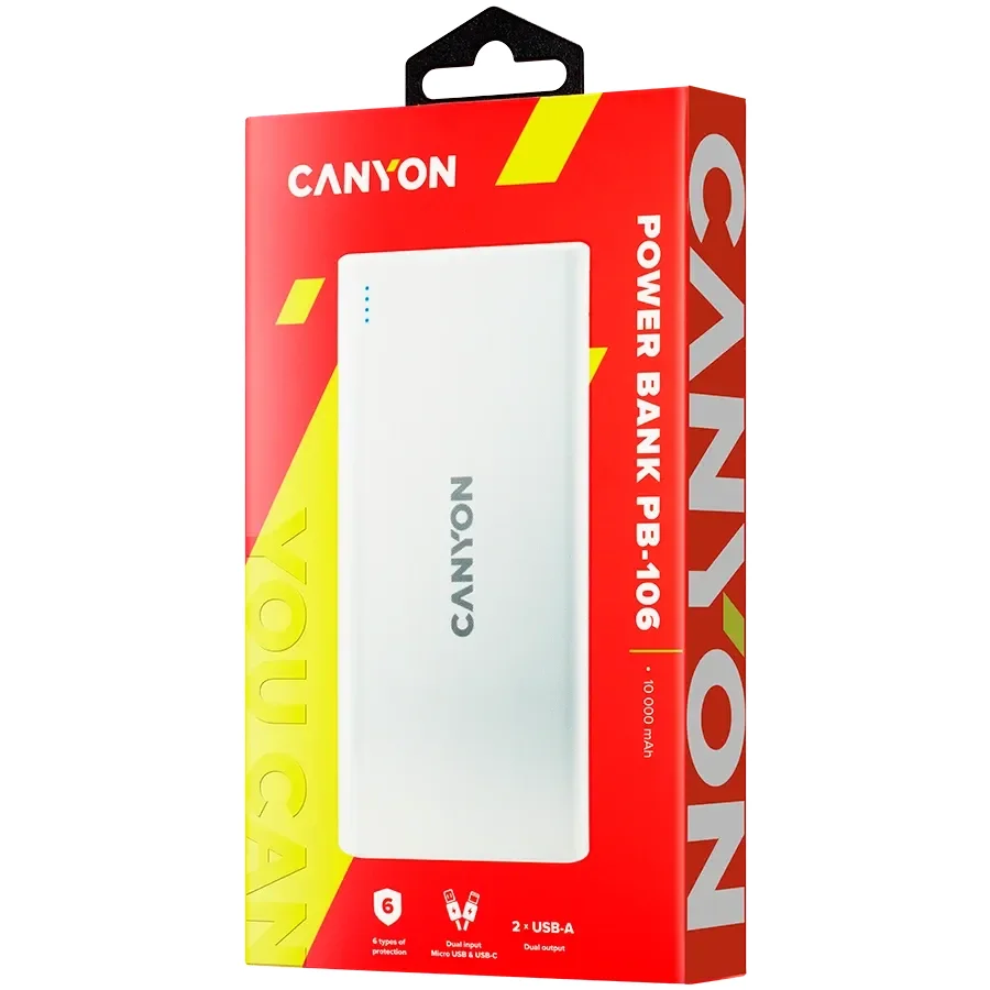 CANYON PB-106 Живлення - зарядний пристрій для батареї, Білий