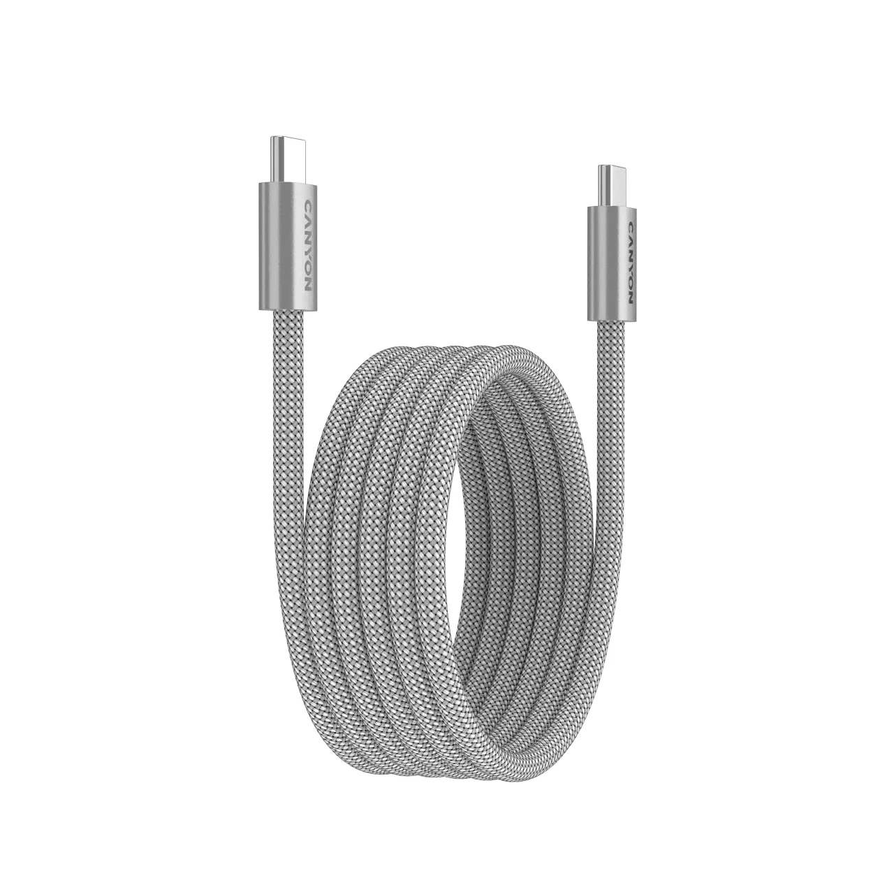 CANYON USB-C to USB-C Cable , Светло-серый, 1м