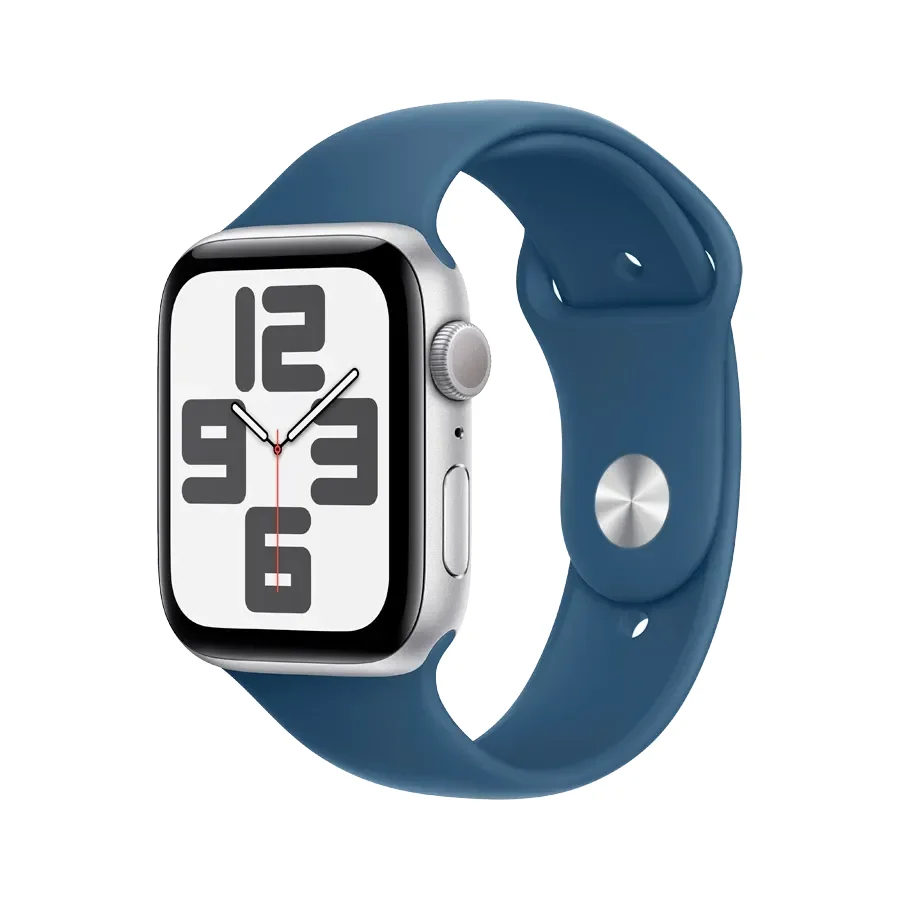 Apple Watch SE GPS Gen.2 (2024),  Denim Sport Band, M/L, 44mm, Silver