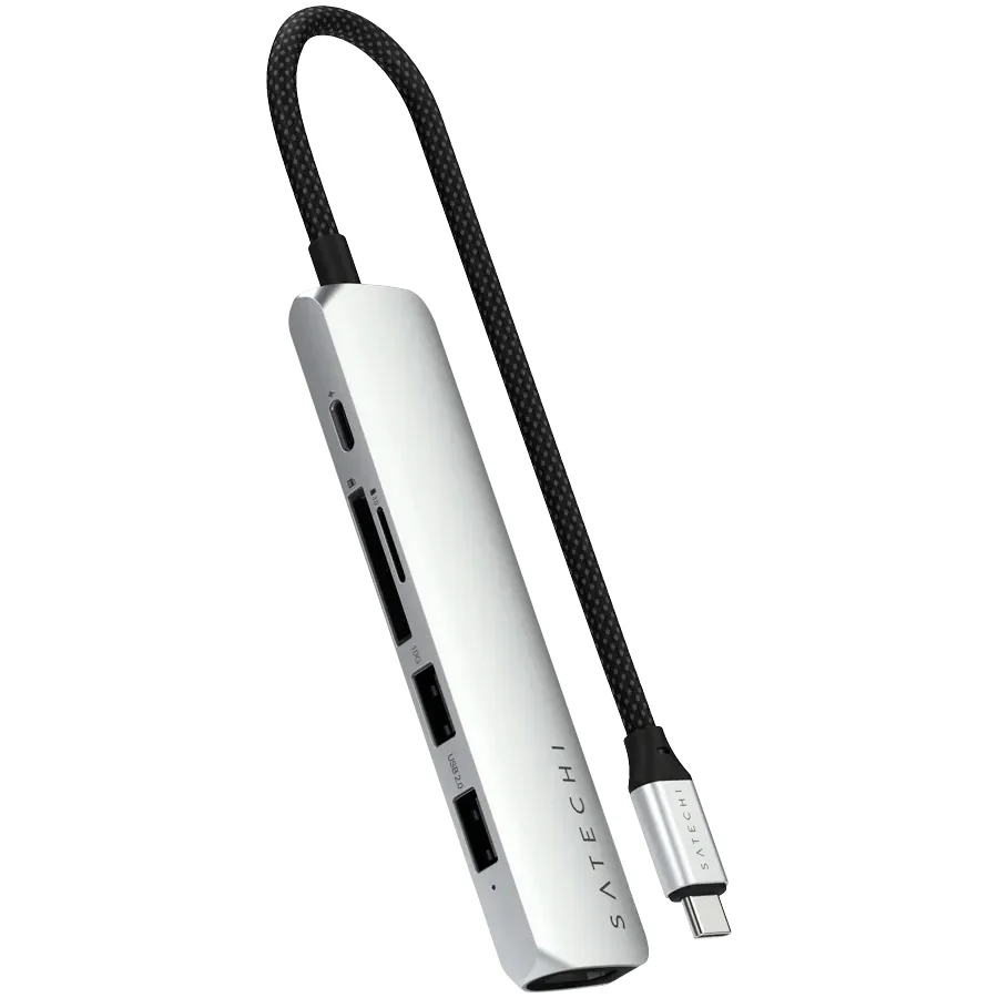 SATECHI Slim 6 Multiport, Сріблястий