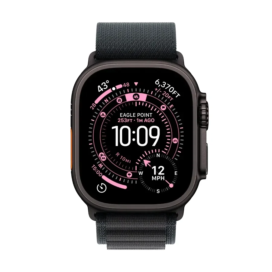 Apple Watch Ultra 3,  Black Alpine Loop, Розмір M, 49mm, Чорний