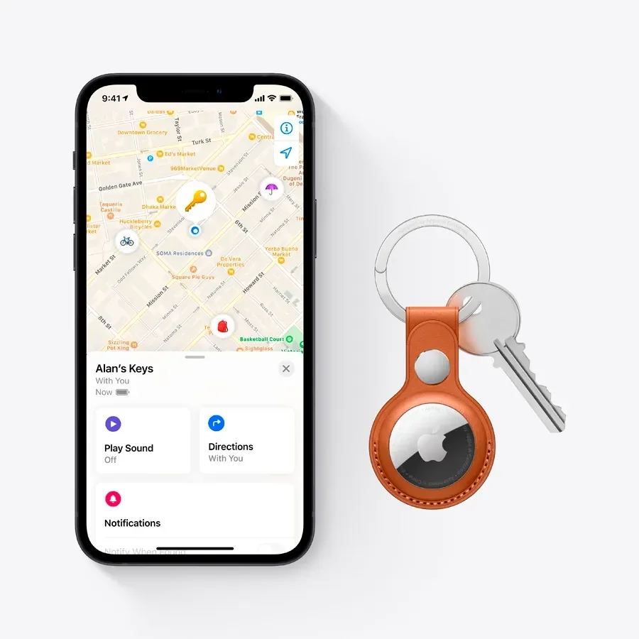 APPLE |АнглійськаAirTag (1 Pack), Model A2187Англійська|, Білий